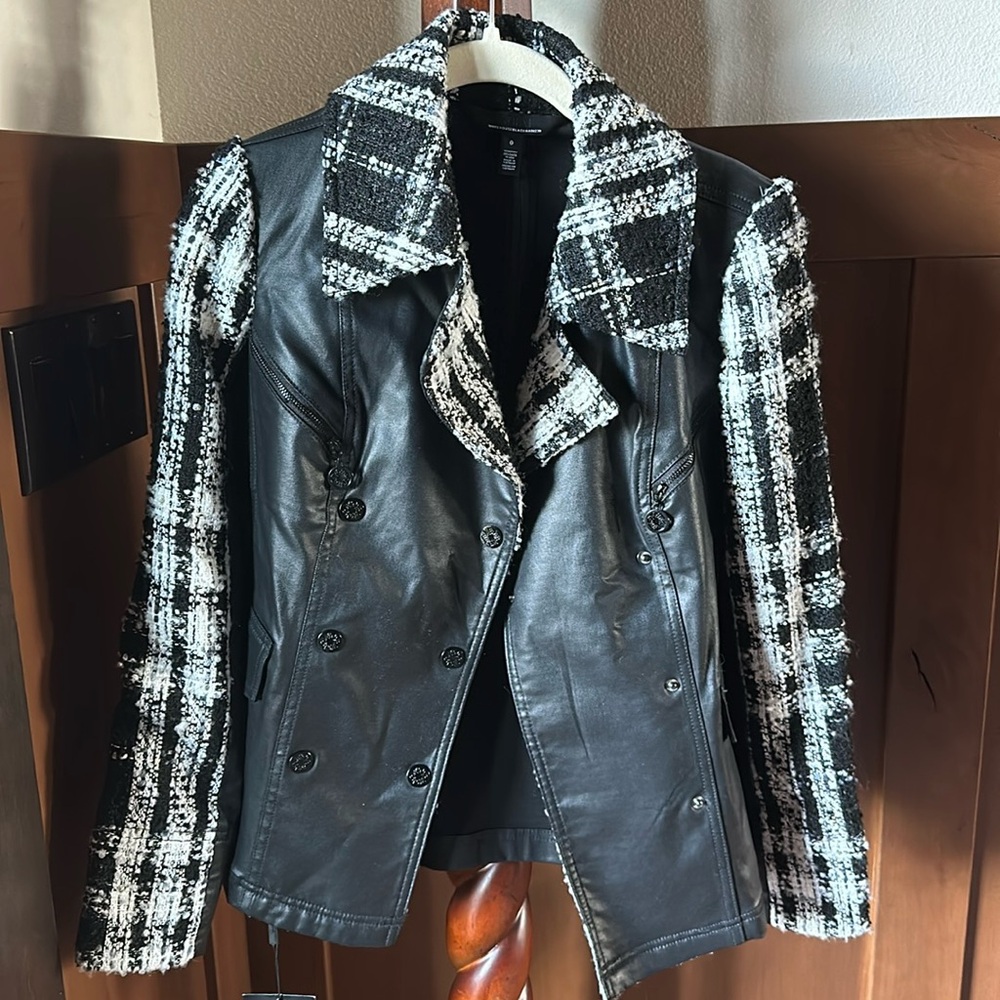 WHBM Tweed coated Moto Jacket